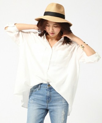 コットンテンセルロングシャツ7分袖/709537