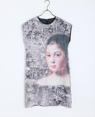 AHCAHCUM（あちゃちゅむ）サテン＆リネンToiledeJouyワンピース