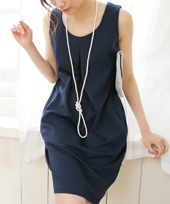 Luz Llena[もっちり柔らかポンチ素材]フロントタック・コクーンワンピース