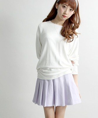 WEGO　FILA鹿の子プリーツスカート