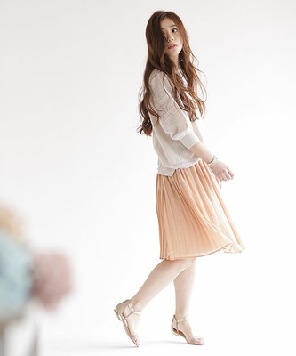 nano･universe　シフォンプリーツスカート