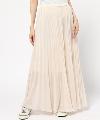 Spick & Span　Peシフォン アコーディオンプリーツ スカート