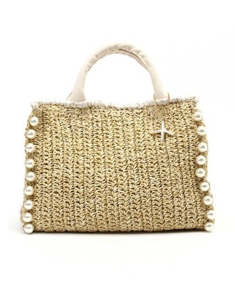 カカトゥ kakatoo / サイドパール付きスクエアかごバッグ