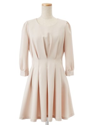 ウエストデザインタックワンピ