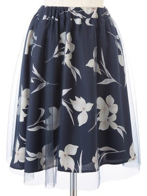Oリリウムフラワーチュールスカート
