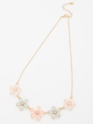 カラーフラワーネックレス
