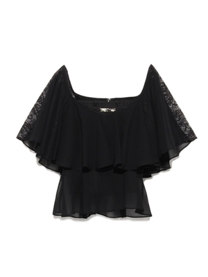 オーガンジーフレアブラウス