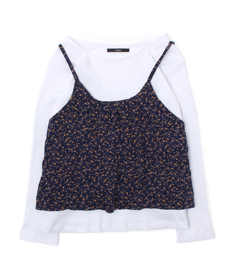 小花柄キャミ&ロンT SET