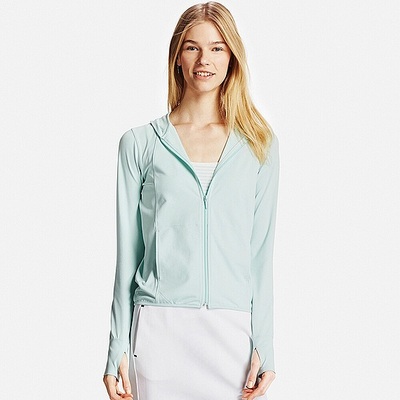 エアリズムUVカットメッシュフルジップパーカ