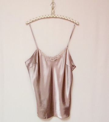 lace-trimmed satin camisole