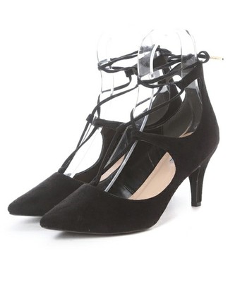 レースアップパンプス