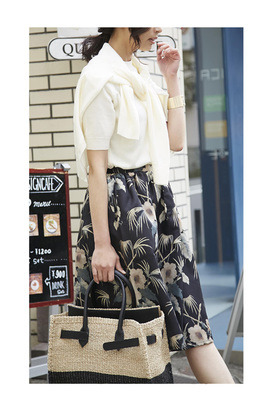 【Flower print skirt】レディース　花柄　スカート