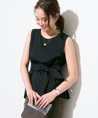 ウエストリボンブラウス