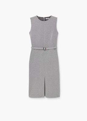 ベルト付きコットンワンピース