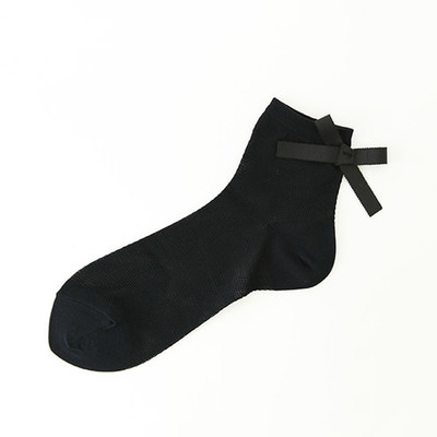 メッシュリボン付きショートソックス