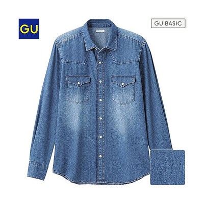（GU）デニムウェスタンシャツ（長袖）Ａ