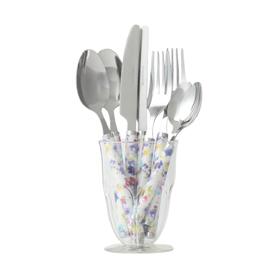 リーシー カトラリー 8点セット&スタンド ブルー