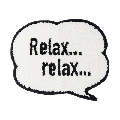 600x480 スピーチバブル バスマット ホワイト