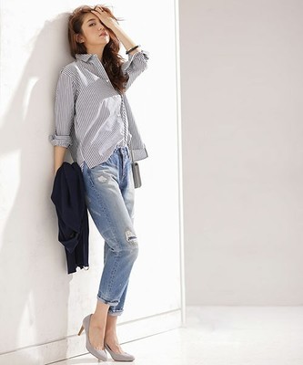 LEAN&SMOOTH 防汚防シワバックボリュームシャツ