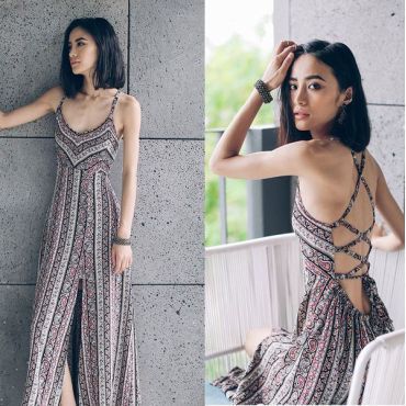 春夏物 マキシ丈セクシーワンピース