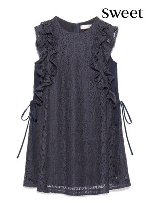 レースフリルワンピース