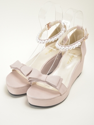 パールリボンサンダル