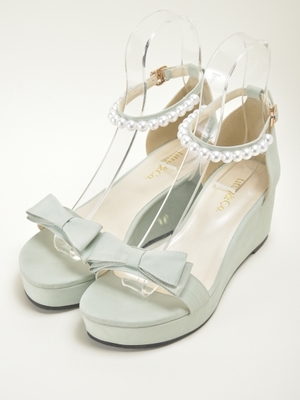 パールリボンサンダル