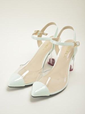 ハートヒールパンプス