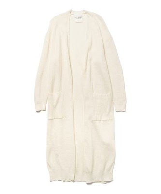 ワッフル編 ロング カーディガン