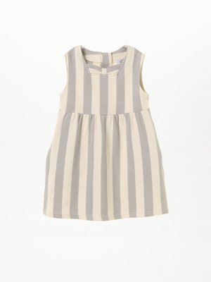 ワイドストライプワンピース