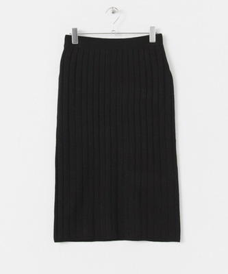 ワイドリブニットスカート