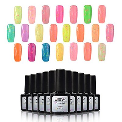 【お洒落で可愛い　カラージェル】　夏の色　ジェルネイル　チーズジェル　10ml　UV LEDライト対応【36色展開】 (セット1)