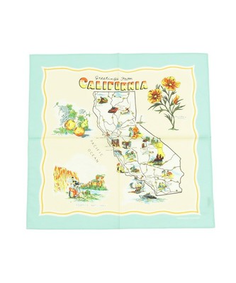 アンティークスカーフ柄・インクジェットプリントハンカチ