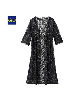 レースロングカーディガン(半袖)