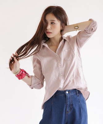 フレンチリネン2wayシャツ