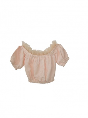 HONEY MI HONEY NEW tulle offshoulder blouse