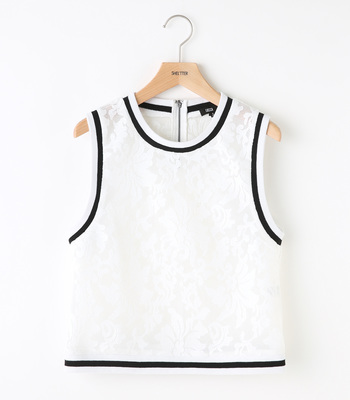 【LUCCA COUTURE】SPORTS BANDED LACE TOP