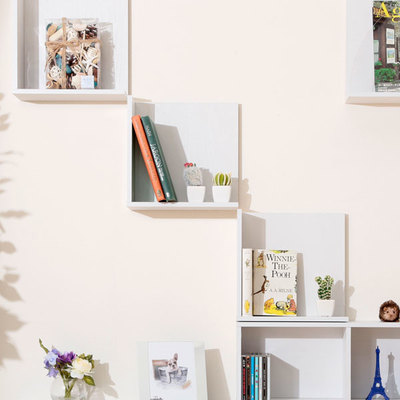  ホッチキスで壁に付けれるウォールシェルフ