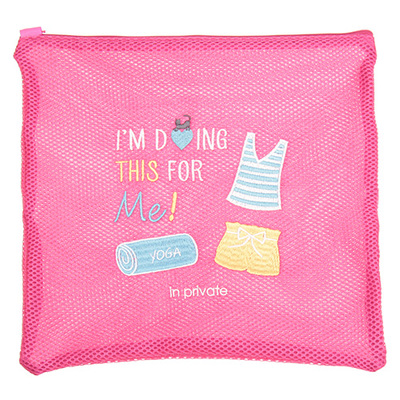 ウォッシャブルポーチスクエアＬ　（ピンク）