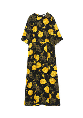 【Ganni】Lee Flower Print Silk Dress
