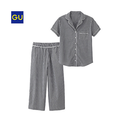 （GU）パジャマ（チェック・半袖）
