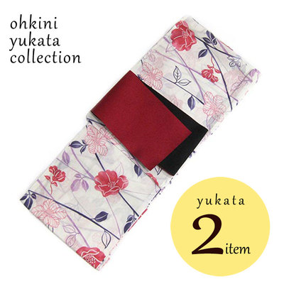 浴衣+リバーシブル帯 2点セット