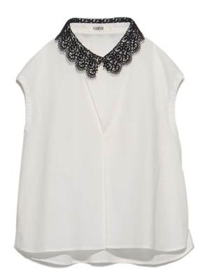 衿レースブラウス