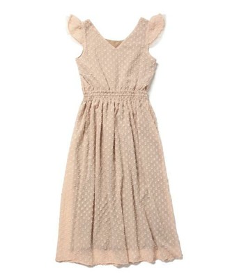 CAROLINA GLASER / ドット フレンチスリーブ ワンピース