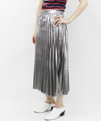 メタリックプリーツスカート(予約受付中)Merry England pleats