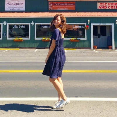 Shirring Scarf Sleeve One-piece