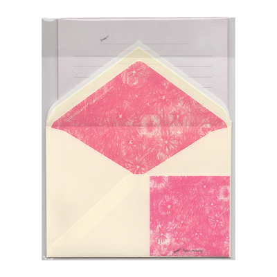 レターセット「紺色の星空 ピンク」A5サイズ