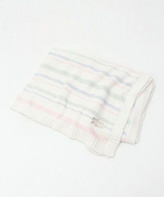 moco moco’スムーズィー’マルチボーダーブランケット