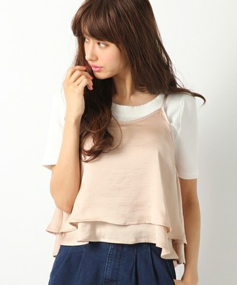 サテンティアードキャミ2 716585