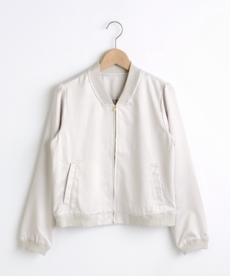 ヴィンテージサテンリブブルゾン